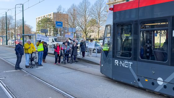 [VIDEO] Opnieuw protest voor behoud tramhalte Treubstraat